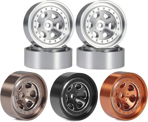 عجلات قفل خرز 1.3 من تي ار اكس 4 ام من 4 قطع 1.3 من الالومنيوم لاطارات TRX4M 1/18 RC كراولر TRX4M FCX24 SCX24 AX24 TRX4M (عجلات بيدلوك 1.3 ازرق) in Saudi Arabia