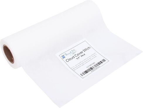 Threadart Cloud Cover Stitch Roll | Fusible Lightweight Fabric | 9.5" x 10yd Roll | Make The Back of Your Machine Embroidery Baby Soft | Iron On in Saudi Arabia