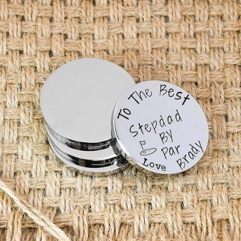 قرص MICAIKEM مقاس 1 1/4 بوصة من الفولاذ المقاوم للصدأ للعملات المعدنية بدائرة سميكة 1/8 بوصة علامات معدنية لعلامات كرة الجولف للختم والنقش. حزمة من 5 in Kuwait