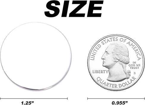 قرص MICAIKEM مقاس 1 1/4 بوصة من الفولاذ المقاوم للصدأ للعملات المعدنية بدائرة سميكة 1/8 بوصة علامات معدنية لعلامات كرة الجولف للختم والنقش. حزمة من 5 in Kuwait