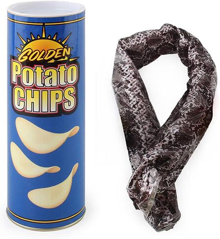 شريحة بطاطس Miuion ثعبان في علبة مزحة مضحكة حجم كبير لعيد كذبة أبريل وديكور حفلات الهالوين - صغير in Kuwait