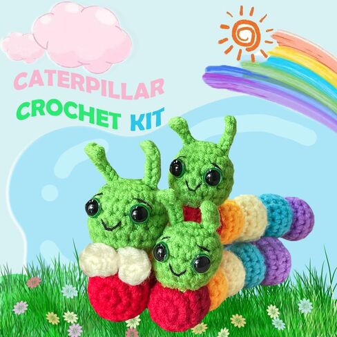 مجموعة Yarniss Crochet للمبتدئين مع كرات الغزل والخيط، بما في ذلك خطافات الكروشيه المريحة 0.5 مم ~ 8.0 مم والإكسسوارات in Kuwait