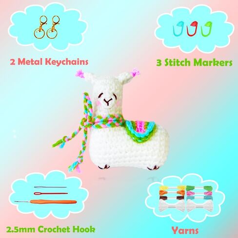 مجموعة Yarniss Crochet للمبتدئين مع كرات الغزل والخيط، بما في ذلك خطافات الكروشيه المريحة 0.5 مم ~ 8.0 مم والإكسسوارات in Kuwait