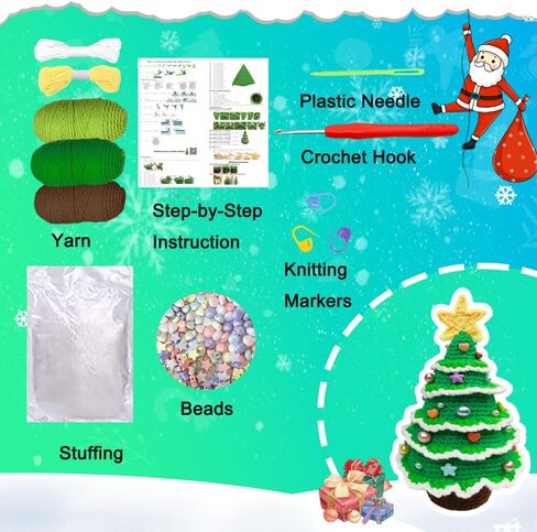 مجموعة Yarniss Crochet للمبتدئين مع كرات الغزل والخيط، بما في ذلك خطافات الكروشيه المريحة 0.5 مم ~ 8.0 مم والإكسسوارات in Kuwait