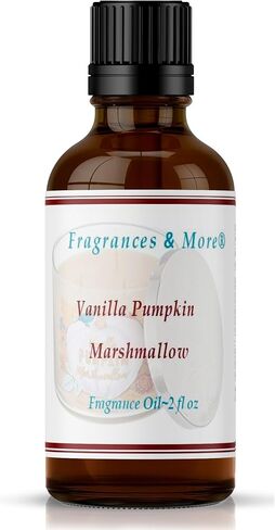 فراجرانسز اند مور ® زيت عطري برائحة الفانيليا واليقطين والمارشميلو | لصنع الصابون | صناعة الشموع | للاستخدام مع موزعات الروائح | اضافة الى منتجات الاستحمام والجسم | روائح المنزل والمكتب | زجاجة in Kuwait