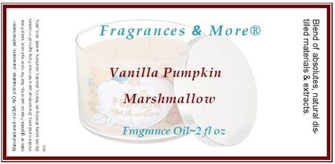 فراجرانسز اند مور ® زيت عطري برائحة الفانيليا واليقطين والمارشميلو | لصنع الصابون | صناعة الشموع | للاستخدام مع موزعات الروائح | اضافة الى منتجات الاستحمام والجسم | روائح المنزل والمكتب | زجاجة in Kuwait