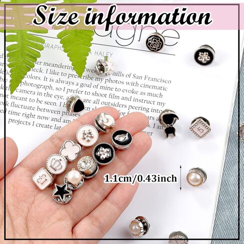 80 Sets Brooch Pin Assorted Instant Buttons Jean Buttons Pins Mini Pins Shirt Brooch Buttons Small Safety Lapel Pins for Women Clothes Jeans Coat Dress Sweater Hat Bags Decoration, 0.39 Inch in Saudi Arabia