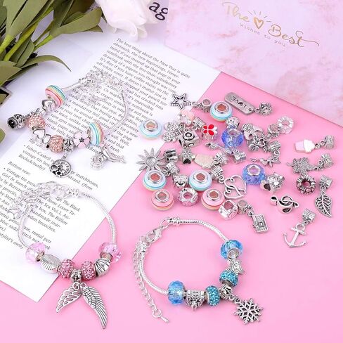 سحر سوار عدة ، Flasoo 66 قطعة سحر الخرز سوار صنع المجوهرات الحرف اليدوية in Kuwait