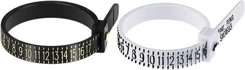 2 قطع 1-17 الولايات المتحدة الأمريكية البلاستيك حلقة الحجم قياس مجموعة قياس أداة قياس الإصبع مجوهرات أدوات التحجيم قابلة لإعادة الاستخدام البنصر الحجم للنساء / الرجال والأطفال in Kuwait