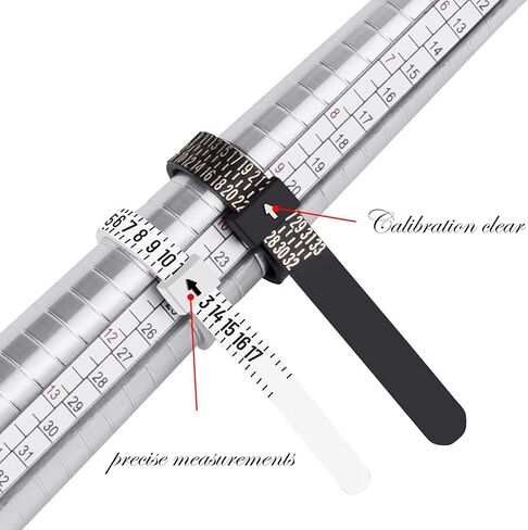 2 قطع 1-17 الولايات المتحدة الأمريكية البلاستيك حلقة الحجم قياس مجموعة قياس أداة قياس الإصبع مجوهرات أدوات التحجيم قابلة لإعادة الاستخدام البنصر الحجم للنساء / الرجال والأطفال in Kuwait