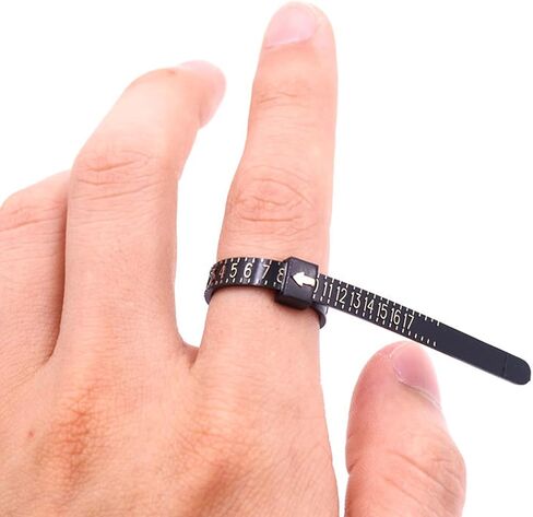 2 قطع 1-17 الولايات المتحدة الأمريكية البلاستيك حلقة الحجم قياس مجموعة قياس أداة قياس الإصبع مجوهرات أدوات التحجيم قابلة لإعادة الاستخدام البنصر الحجم للنساء / الرجال والأطفال in Kuwait