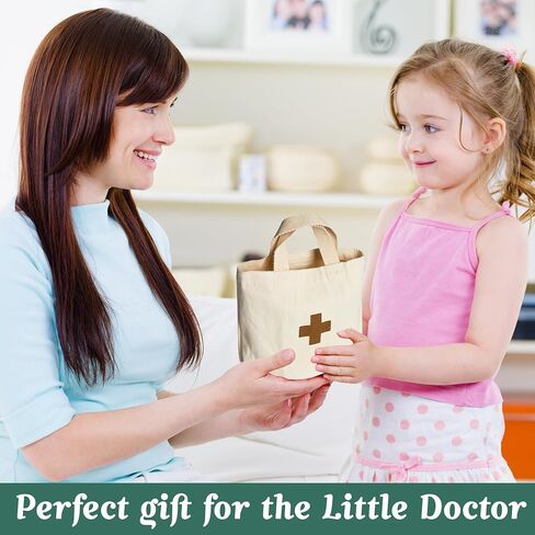 Kids Doctor Playset with Medical Storage Bag – Food-Safe BPA-Free Silicone 10 PCS Kids Doctor Kit – Pretend Play Doctor Kit for Toddlers 1-3 (Green) in Saudi Arabia
