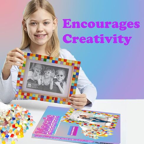 تزيين مجموعة أدوات إطار الصورة الفسيفسائية الخاصة بك، والحرف اليدوية للفتيات من سن 6 إلى 8 سنوات، والفنون والحرف اليدوية للأطفال من سن 8 إلى 12 عامًا، والحرف اليدوية الممتعة للفتيات 6 7 8 9 10 11 12 عامًا فكرة هدية عيد ميلاد in Kuwait