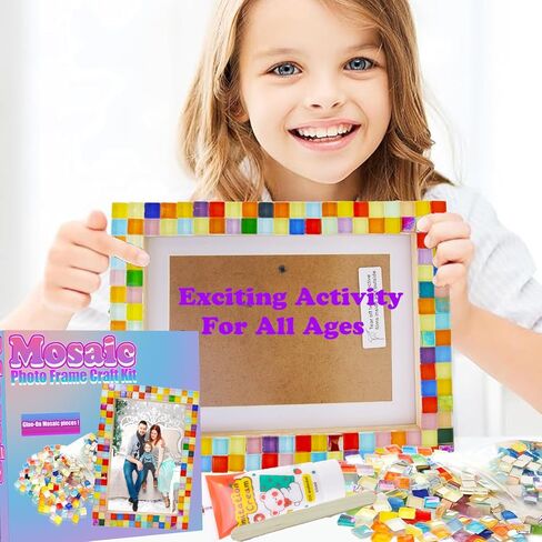 تزيين مجموعة أدوات إطار الصورة الفسيفسائية الخاصة بك، والحرف اليدوية للفتيات من سن 6 إلى 8 سنوات، والفنون والحرف اليدوية للأطفال من سن 8 إلى 12 عامًا، والحرف اليدوية الممتعة للفتيات 6 7 8 9 10 11 12 عامًا فكرة هدية عيد ميلاد in Kuwait