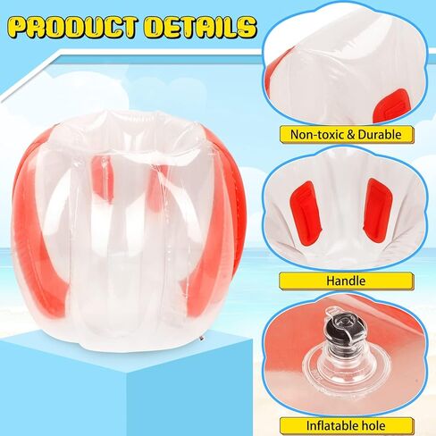 Bumper Balls for Kids,Giant Human Hamster Knocker Ball Body Zorb Ball for Child Outdoor Team Gaming Play for 3-12ages(2pcs 36inch) in Kuwait