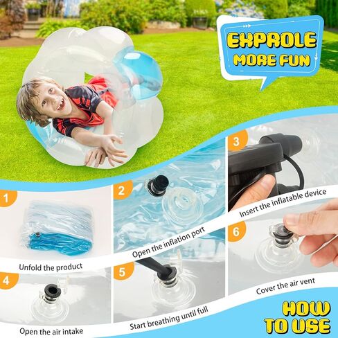 Bumper Balls for Kids,Giant Human Hamster Knocker Ball Body Zorb Ball for Child Outdoor Team Gaming Play for 3-12ages(2pcs 36inch) in Kuwait