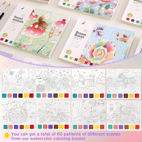 3 عبوات من كتب التلوين المائية للأطفال الذين تتراوح أعمارهم بين 4-8 سنوات، كتب رسم بالألوان المائية للجيب، طلاء مع كتب مائية للأطفال الصغار، مجموعة فنية لتلوين المياه للفتيات والأولاد هدايا عيد ميلاد in Kuwait