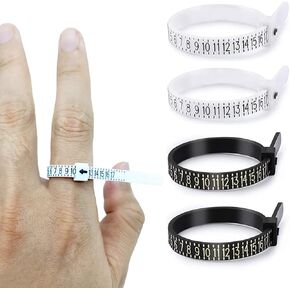 Ring Sizer Measuring Tool Ring Size Measurement Tools Ring Sizing Kit Finger Measurer Jewelry Sizes Gauge US 1-17 Reusable 4 Pieces in Saudi Arabia