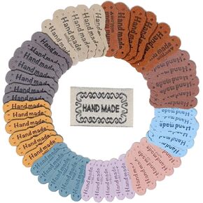100 قطعة من الملصقات اليدوية للحرف اليدوية، 50 قطعة من جلد البولي يوريثين و50 قطعة من ملصقات الحب المصنوعة من القطن الخالص بفتحات للملابس، ملصقات ملابس مستطيلة، اكسسوارات حرفية لحياكة الكروشيه in Kuwait