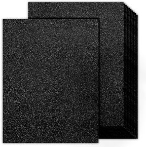 Double-Sided Gold Glitter Cardstock 8.5 x 11 24 Sheets, Goefun 100lb No-Shed Shimmer Glitter Paper for Wedding Parties, Invitations, Birthday, DIY Craft Projects, Anniversary