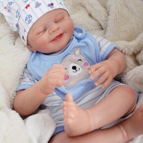Miaio Reborn Baby Dolls, Reborn Dolls Boy 20 Inch, Handmade Realistic Baby Doll Newborn Lifelike Dolls in Soft Vinyl and Weightd Body