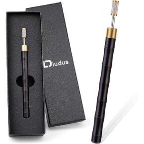 DIUDUS Leather Edge Dye Pen Edge Dye Roller Pen Wood Handle Stainless Steel Top Edge Dye Roller Oil Pen, Leather Edge Painting Roller Tools for Leather Craft Working