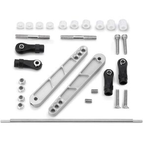 RCLions Alloy Metal Rear Sway Bar Anti-roll Set for 1/10th Rock Crawler Car Axial Wraith RR10/90048/90053,Yeti 90025 (Black)