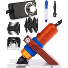 ماكينة تشذيب السجاد، ماكينة تشذيب السجاد الكهربائية بمقبض خشبي مع دليل القص، مجموعة أدوات قص السجاد منخفضة الضوضاء لتنظيف السجاد الملفوف يدويًا وتنظيف السجاد، 200 وات (يتضمن دليل القص) in Kuwait