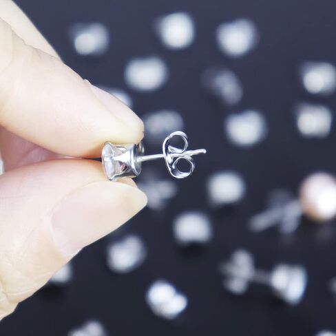 ظهورهم القرط مطلية بالذهب الأبيض 20 قطعة ظهورهم القرط الفضة بدائل هيبوالرجينيك تأمين الأذن أقفال القرط ظهورهم لترصيع السنانير أقراط in Kuwait