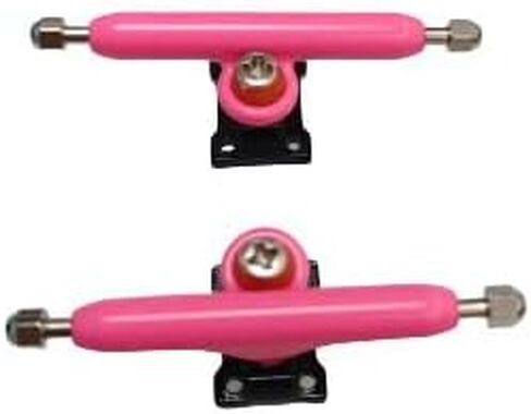 LEEFAI 6pcs Pro Fingerboard Trucks 34mm Wide-Standard Shape G1 -Inveted Kingpin-Finger Mini Skateboard Truck with Screws and Tool - Single Axles Without Spacer-Pink&Green&Yellow in Saudi Arabia