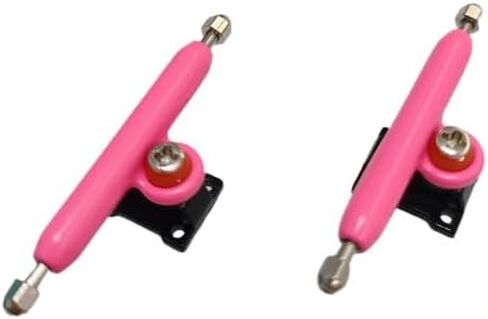 LEEFAI 6pcs Pro Fingerboard Trucks 34mm Wide-Standard Shape G1 -Inveted Kingpin-Finger Mini Skateboard Truck with Screws and Tool - Single Axles Without Spacer-Pink&Green&Yellow in Saudi Arabia
