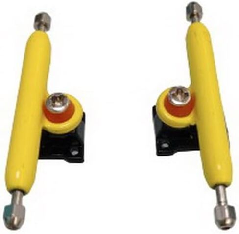 LEEFAI 6pcs Pro Fingerboard Trucks 34mm Wide-Standard Shape G1 -Inveted Kingpin-Finger Mini Skateboard Truck with Screws and Tool - Single Axles Without Spacer-Pink&Green&Yellow in Saudi Arabia