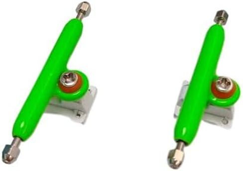 LEEFAI 6pcs Pro Fingerboard Trucks 34mm Wide-Standard Shape G1 -Inveted Kingpin-Finger Mini Skateboard Truck with Screws and Tool - Single Axles Without Spacer-Pink&Green&Yellow in Saudi Arabia