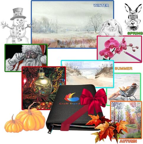 مجموعة فنية رسم 2 في 1 من كرافت تريندي 75 ورقة خدش، كتاب تلوين، 3 كراسات رسم ملونة، كراسة رسم صغيرة للمبتدئين والمحترفين: الاطفال والمراهقين والكبار. برنامج تعليمي للجميع in Kuwait