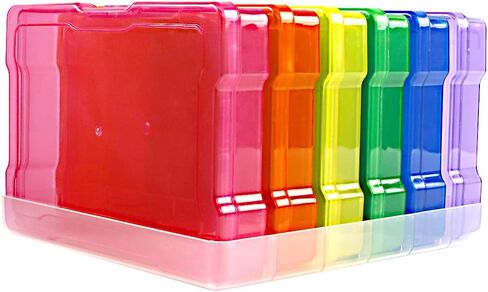 novelinks 6 Pcs 4"x6" Plastic Photo Storage Boxes with Tray (Color 1Pack) in Kuwait
