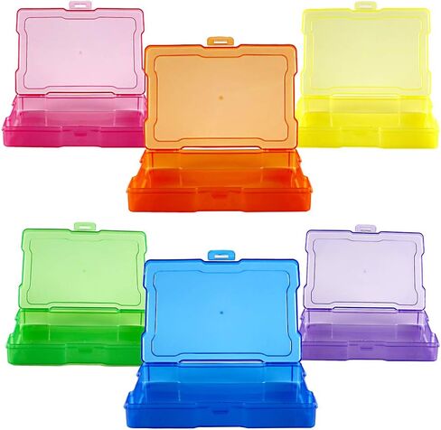 novelinks 6 Pcs 4"x6" Plastic Photo Storage Boxes with Tray (Color 1Pack) in Kuwait
