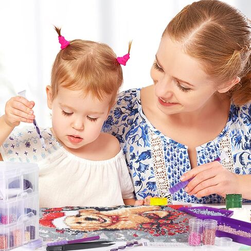 3-Tier Diamond Painting Storage Container Case, 100Slots Stackable Bead Organizer with Lids Diamond Art Accessories Tools, Diamond Art Storage Box Plastic Seed Storage Container Diamond Dots Organizer in Kuwait