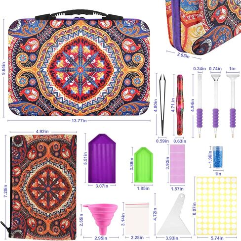 POLRAI Diamond Painting Storage Containers 60 Slot Diamond Painting Accessories, Diamond Art Accessories and Tools for DIY 5D Diamond Art Craft Jewelry Bead Rhinestones Organizer in Kuwait