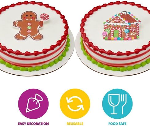 DecoPac Santa in Sleigh Cake Decoration, Christmas Cake Topper, Festive Layon With Santa and Reindeer, 24 Pack in Kuwait