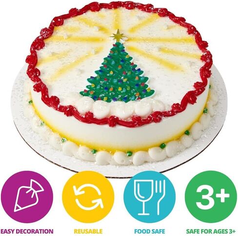DecoPac Santa in Sleigh Cake Decoration, Christmas Cake Topper, Festive Layon With Santa and Reindeer, 24 Pack in Kuwait