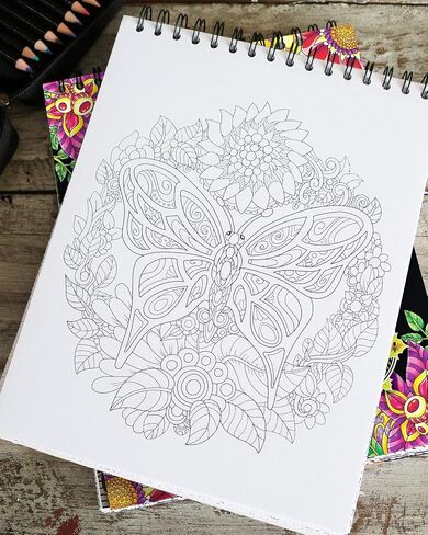 ColorIt Colors of Nature Adult Coloring Book - Features 50 Original Hand Drawn Nature Inspired Designs Printed on Artist Quality Paper with Hardback ... Binding, Perforated Pages, and Bonus Blotter in Saudi Arabia