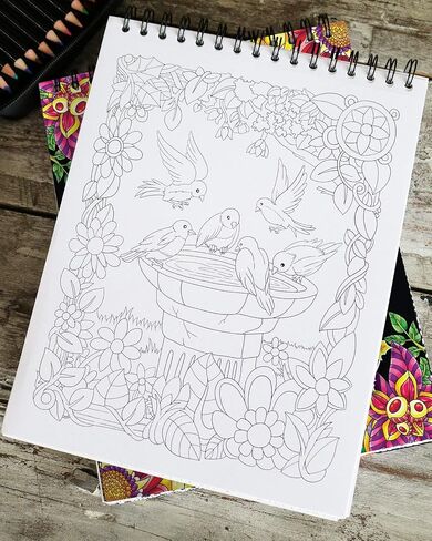 ColorIt Colors of Nature Adult Coloring Book - Features 50 Original Hand Drawn Nature Inspired Designs Printed on Artist Quality Paper with Hardback ... Binding, Perforated Pages, and Bonus Blotter in Saudi Arabia