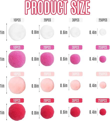 ديكورات حفلات التخرج 2023 متعددة الألوان بوم بومس 1240 قطعة بأحجام وألوان متنوعة من كرات بوم بوم للفنون والحرف اليدوية، كرات منتفخة ذاتية الصنع، مستلزمات حرفية، صناعة الديكور، حلي بوم بوم، إكسسوارات الديكور in Kuwait