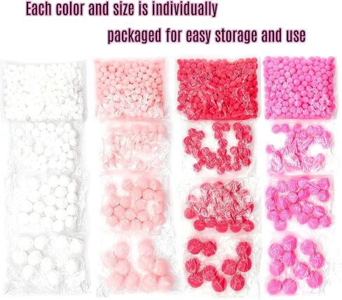 ديكورات حفلات التخرج 2023 متعددة الألوان بوم بومس 1240 قطعة بأحجام وألوان متنوعة من كرات بوم بوم للفنون والحرف اليدوية، كرات منتفخة ذاتية الصنع، مستلزمات حرفية، صناعة الديكور، حلي بوم بوم، إكسسوارات الديكور in Kuwait