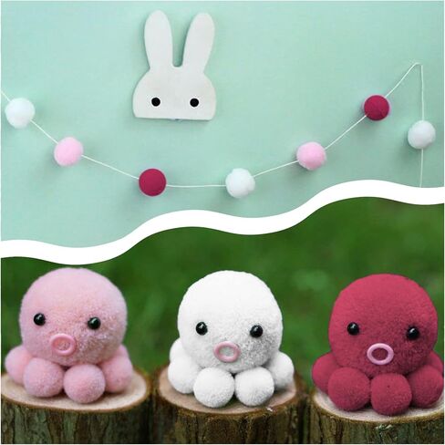 ديكورات حفلات التخرج 2023 متعددة الألوان بوم بومس 1240 قطعة بأحجام وألوان متنوعة من كرات بوم بوم للفنون والحرف اليدوية، كرات منتفخة ذاتية الصنع، مستلزمات حرفية، صناعة الديكور، حلي بوم بوم، إكسسوارات الديكور in Kuwait