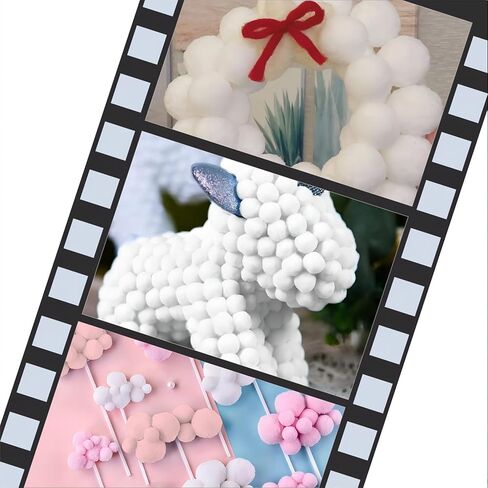 ديكورات حفلات التخرج 2023 متعددة الألوان بوم بومس 1240 قطعة بأحجام وألوان متنوعة من كرات بوم بوم للفنون والحرف اليدوية، كرات منتفخة ذاتية الصنع، مستلزمات حرفية، صناعة الديكور، حلي بوم بوم، إكسسوارات الديكور in Kuwait