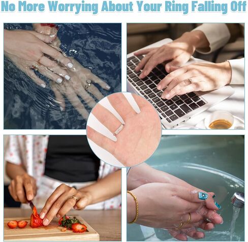 أداة ضبط حجم الحلقة للحلقات السائبة، 22 قطعة من واقيات الحلقات غير المرئية، 4 أحجام من حلقات السيليكون لشد المجوهرات، موصل ضبط الحلقة مع أداة قياس حجم الحلقة الزجاجية المكبرة وقطعة قماش تلميع in Kuwait