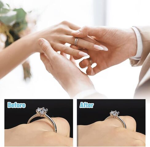 أداة ضبط حجم الحلقة للحلقات السائبة، 22 قطعة من واقيات الحلقات غير المرئية، 4 أحجام من حلقات السيليكون لشد المجوهرات، موصل ضبط الحلقة مع أداة قياس حجم الحلقة الزجاجية المكبرة وقطعة قماش تلميع in Kuwait