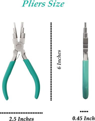 Mandala Crafts 6 in 1 Bail Making Pliers Wire Looping Forming Pliers for Jewelry Making - Wire Bending Pliers for Jump Rings Bails Loops Memory Wire in Saudi Arabia