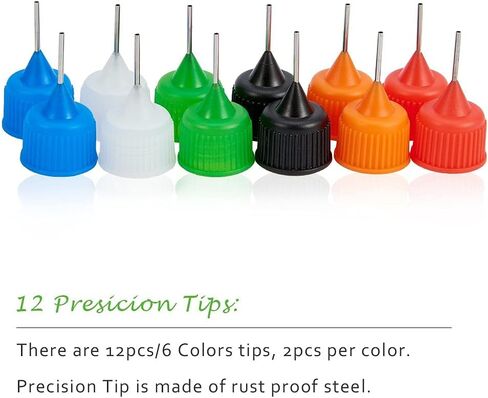 BENECREAT 12 Pack 4 Ounce Multi Purpose DIY Precision Tip Applicator Bottles Set with Plastic Droppers and Funnels - Halloween Liquid, Tie Dye Crafts, DIY Quilling, Glue Applicator, Oiler Bottle in Saudi Arabia